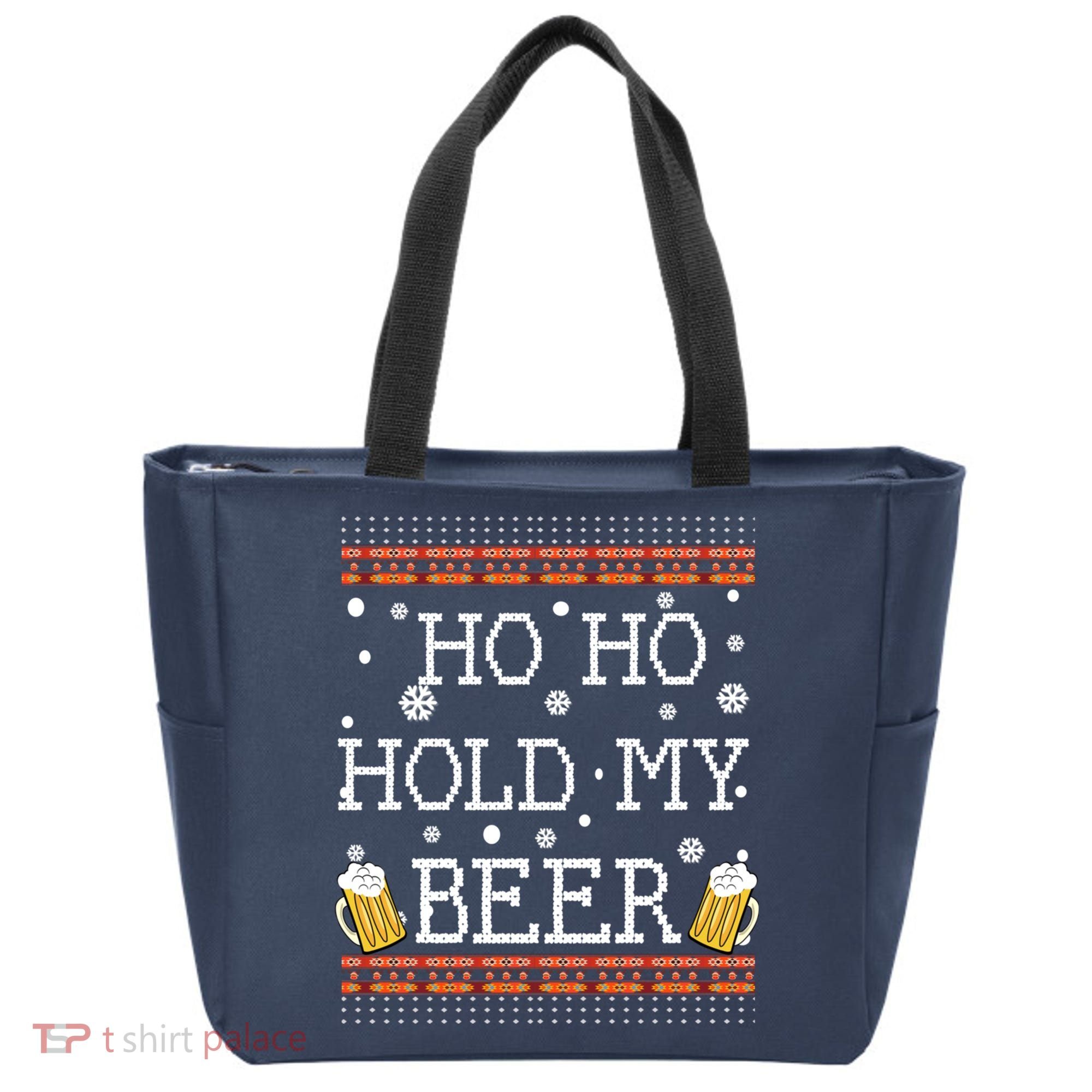 Ho Ho Hold My Beer-Ugly Christmas Drinking Sweater Tote Bag