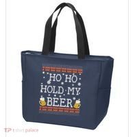 Ho Ho Hold My Beer-Ugly Christmas Drinking Sweater Tote Bag thumb 3