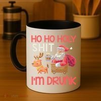 Ho Ho Holy Shit IM Drunk Funny Christmas Ing Cute Gift Coffee Mug thumb 4