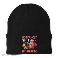 Ho Ho Holy Shit IM Drunk Funny Christmas Ing Cute Gift Beanie thumb 0