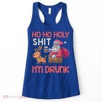 Ho Ho Holy Shit IM Drunk Funny Christmas Ing Cute Gift Women's Tank Top thumb 0