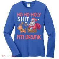 Ho Ho Holy Shit IM Drunk Funny Christmas Ing Cute Gift Women's Long Sleeve Shirt thumb 0