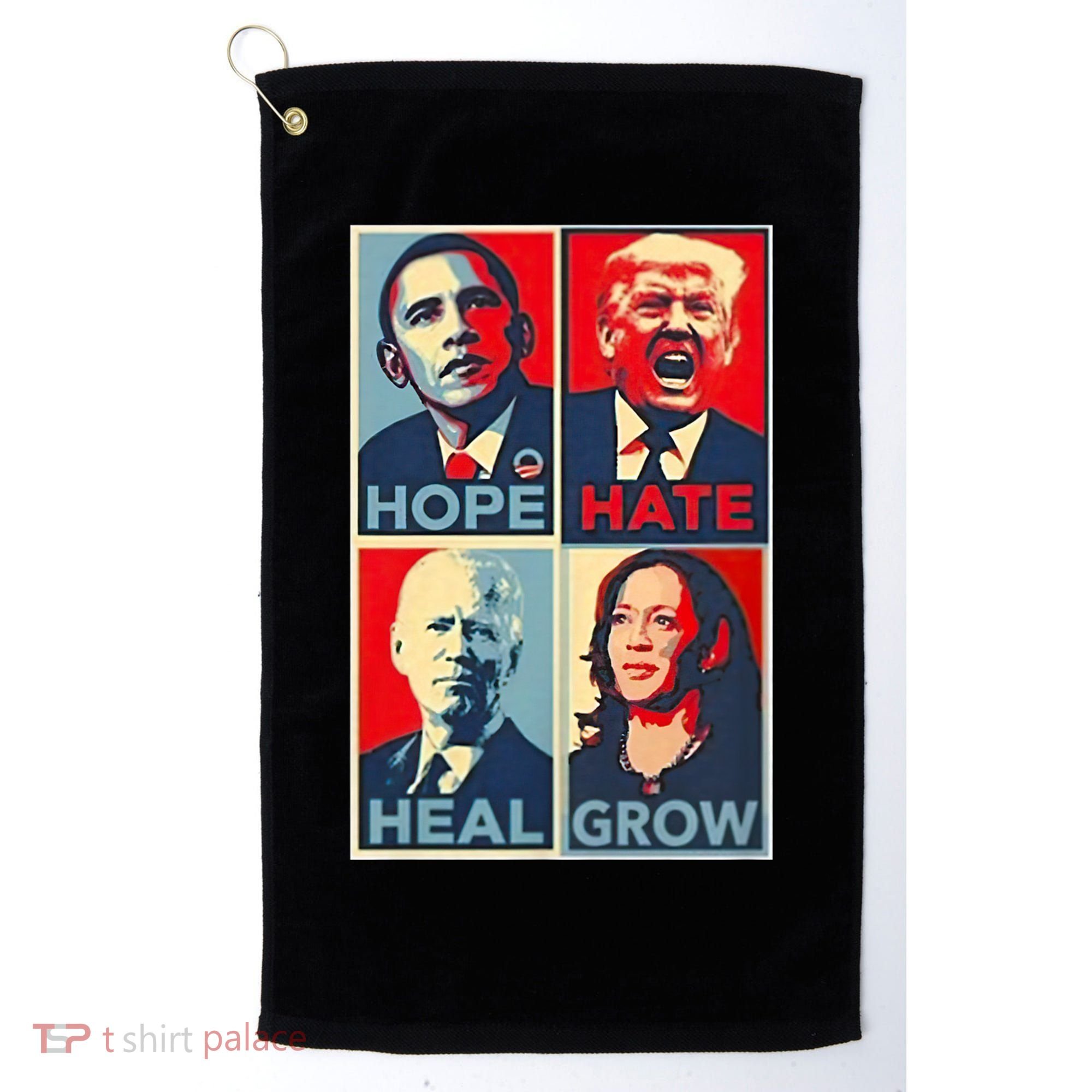 Hope Hate Heal Grow Golf Towel