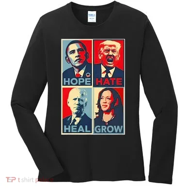 Hope Hate Heal Grow Women's Long Sleeve Shirt