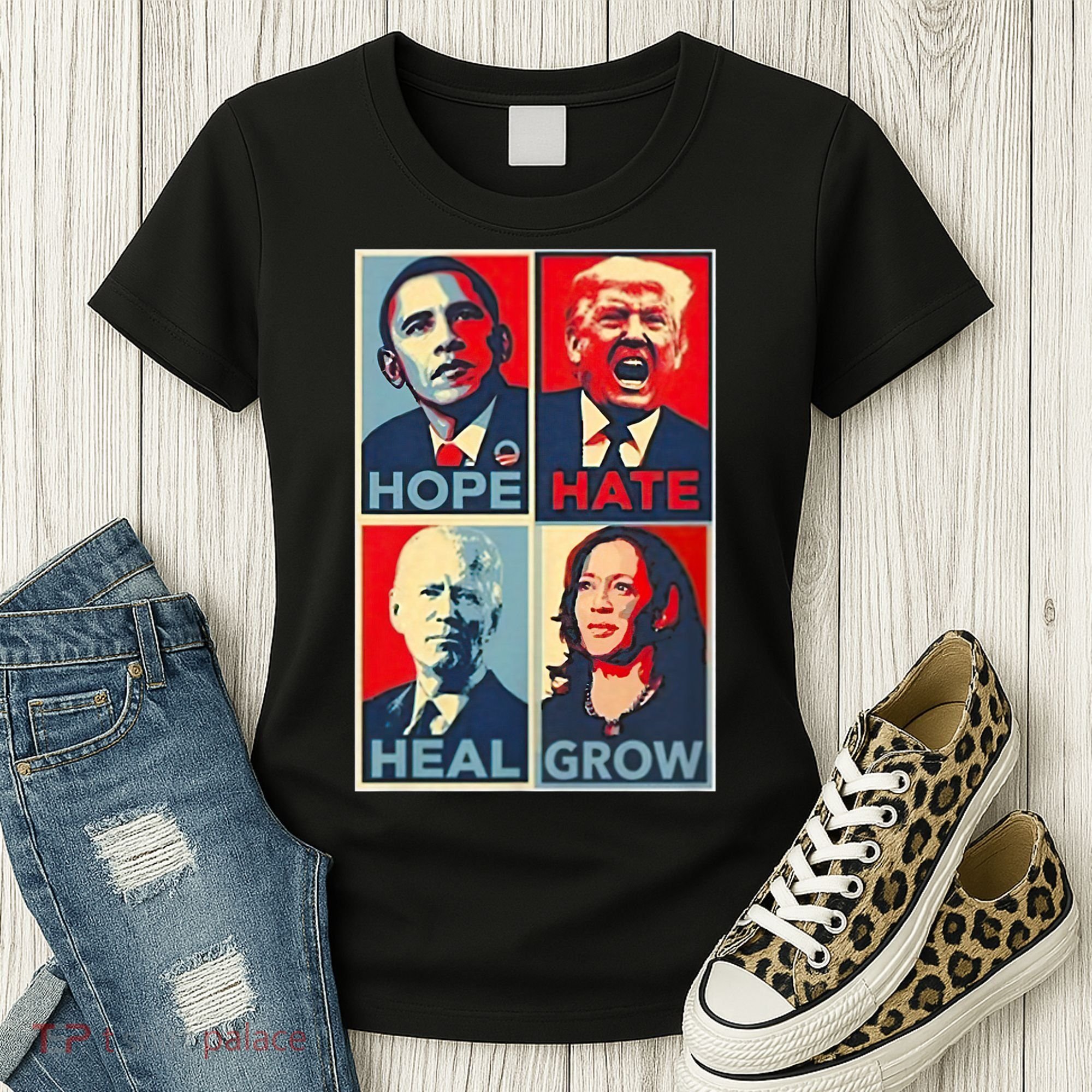 Hope Hate Heal Grow Women's T-Shirt