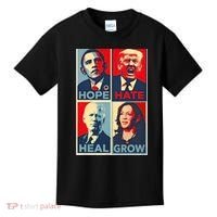 Hope Hate Heal Grow Kids T-Shirt thumb 0