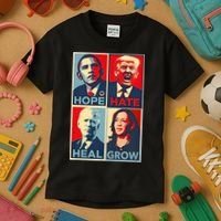 Hope Hate Heal Grow Kids T-Shirt thumb 3