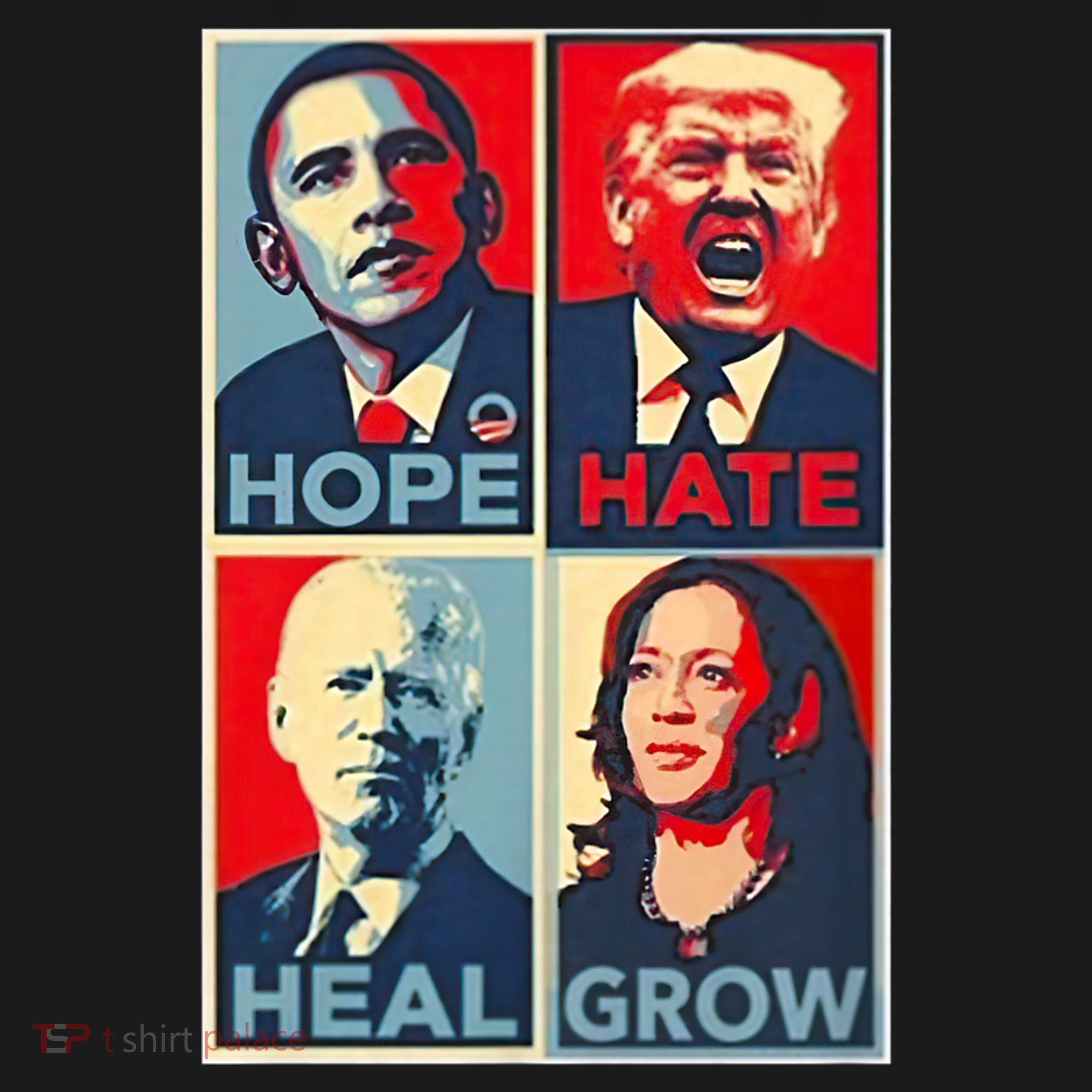 Hope Hate Heal Grow Kids T-Shirt