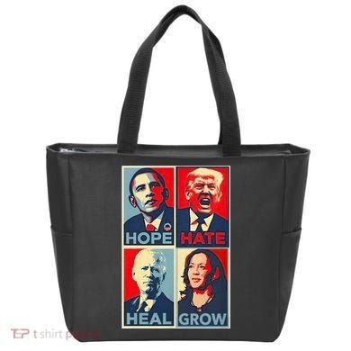 Hope Hate Heal Grow Tote Bag
