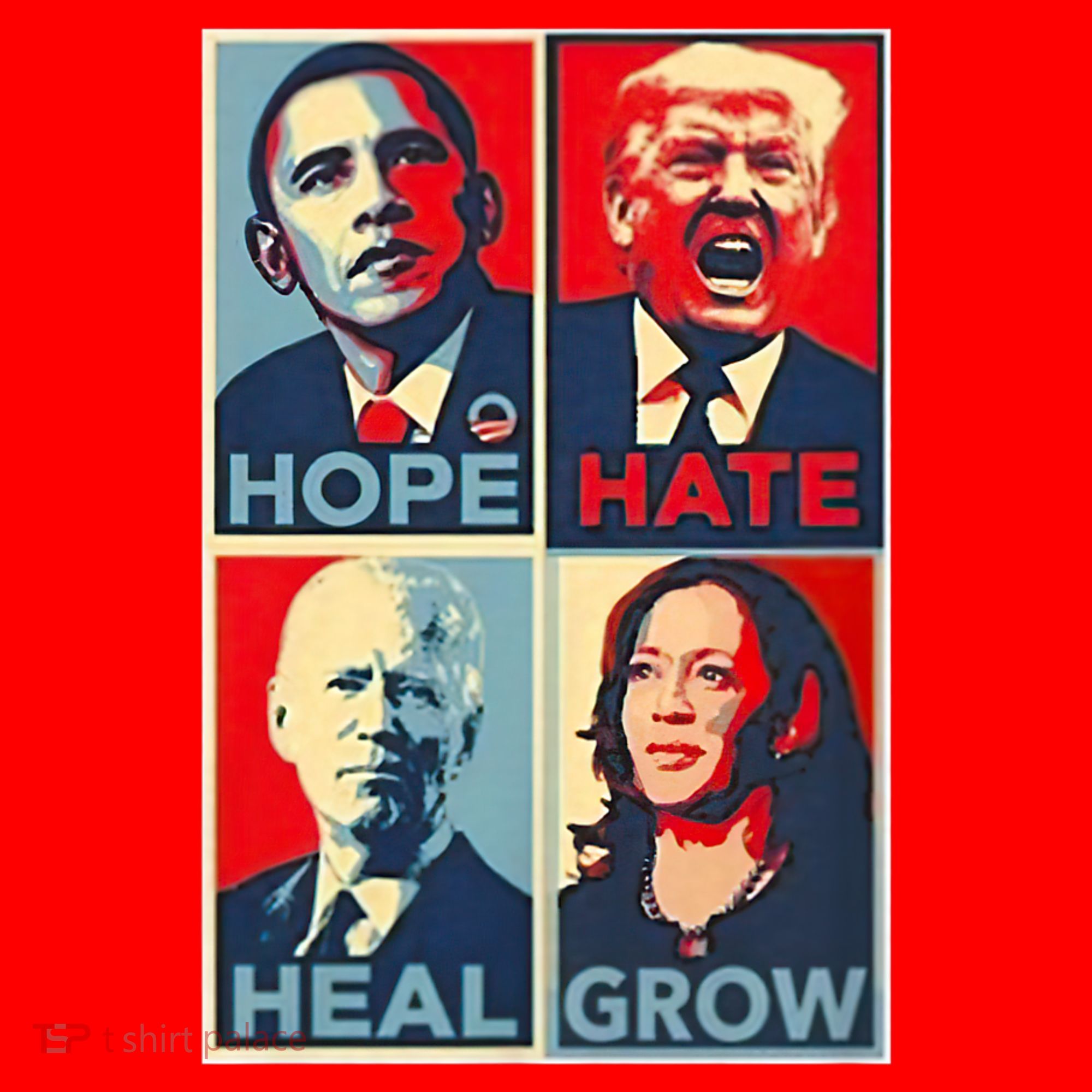 Hope Hate Heal Grow Santa Hat