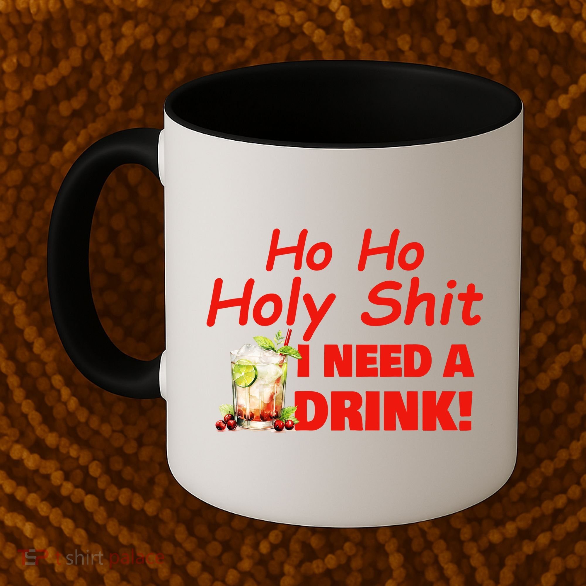 Ho Ho Holy I Need A Drink Funny Christmas Santa Claus Coffee Mug