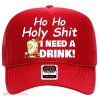 Ho Ho Holy I Need A Drink Funny Christmas Santa Claus Hat thumb 0