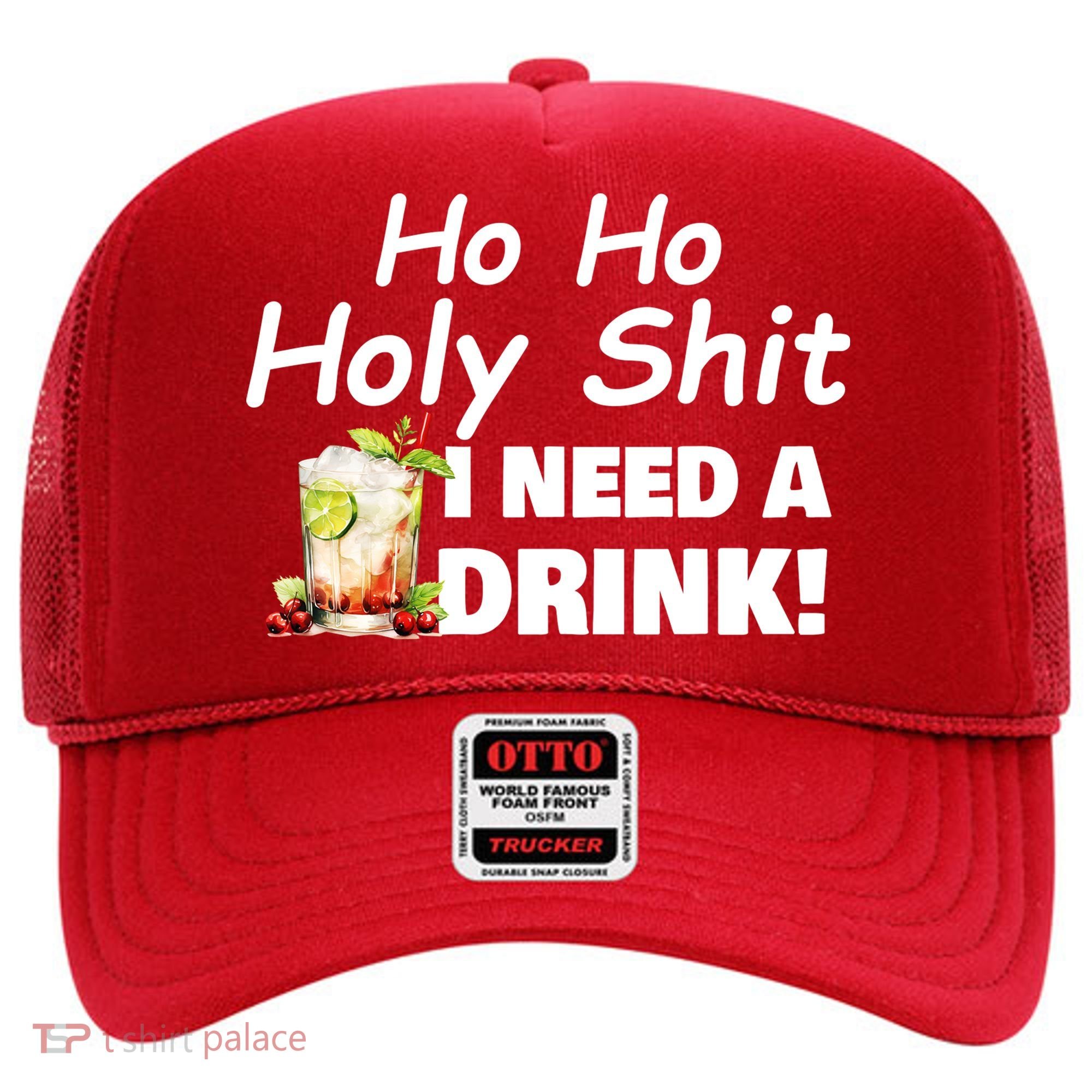 Ho Ho Holy I Need A Drink Funny Christmas Santa Claus Hat