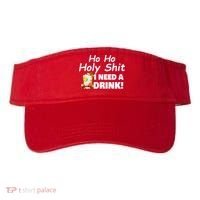 Ho Ho Holy I Need A Drink Funny Christmas Santa Claus Visor thumb 0