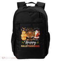 Happy Hallothanksmas Halloween Thanksgiving Christmas Funny Backpack thumb 0