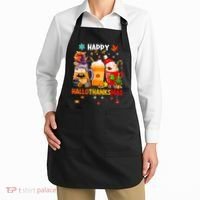 Happy Hallothanksmas Halloween Coffee Latte Thanksgiving Apron thumb 2
