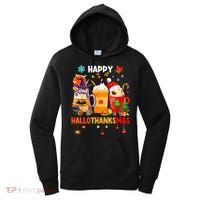 Happy Hallothanksmas Halloween Coffee Latte Thanksgiving Women's Hoodie thumb 0