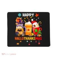 Happy Hallothanksmas Halloween Coffee Latte Thanksgiving Mousepad thumb 0