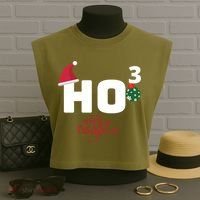 Ho Ho Ho Merry Christmas Ho3 Funny Gift Garment-Dyed Women's Muscle Tee thumb 3