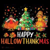 Happy Hallothanksmas Halloween Thanksgiving Merry Christmas Gift Coffee Mug thumb 5