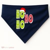 Ho Ho Ho Merry Christmas Festive USA-Made Doggie Bandana thumb 0