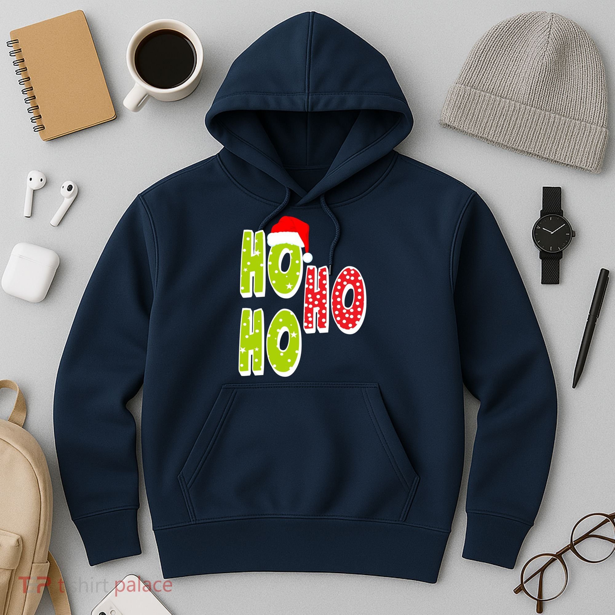 Ho Ho Ho Merry Christmas Festive Hoodie