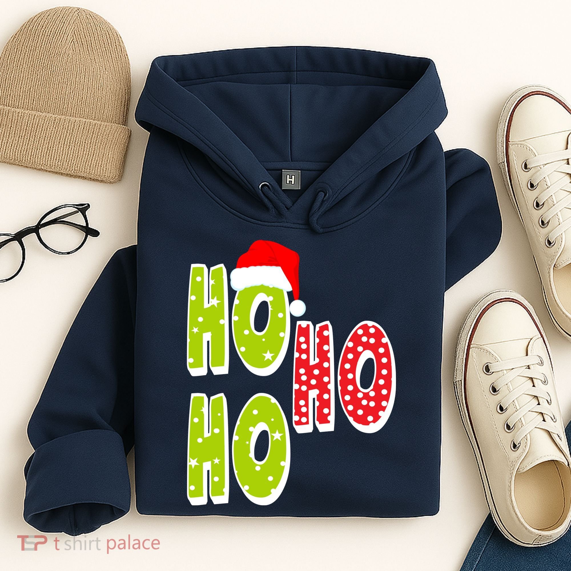 Ho Ho Ho Merry Christmas Festive Hoodie