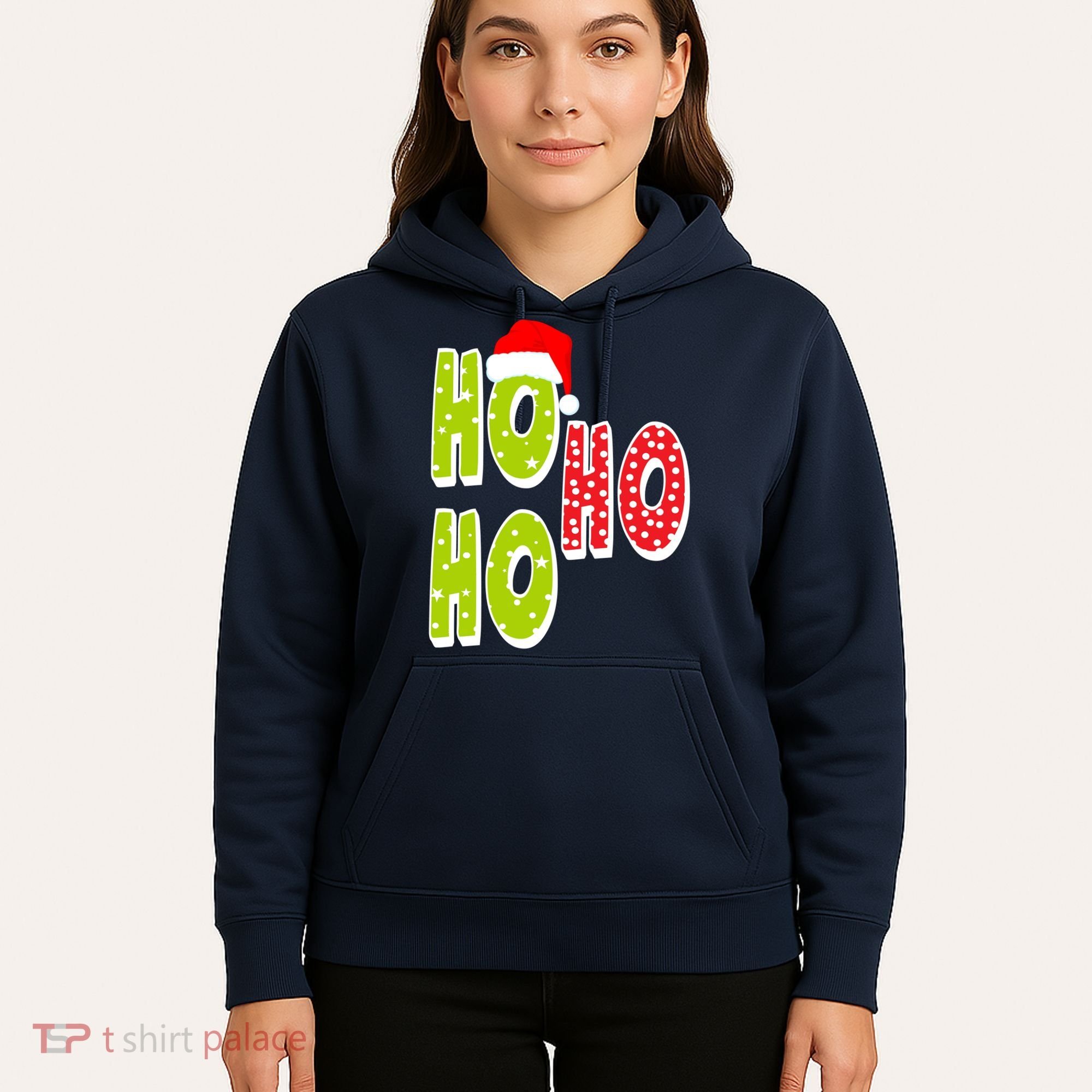 Ho Ho Ho Merry Christmas Festive Hoodie