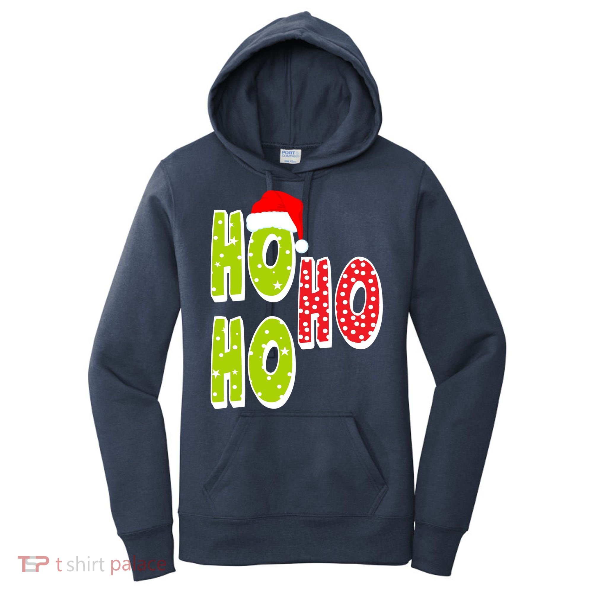 Ho Ho Ho Merry Christmas Festive Women's Hoodie