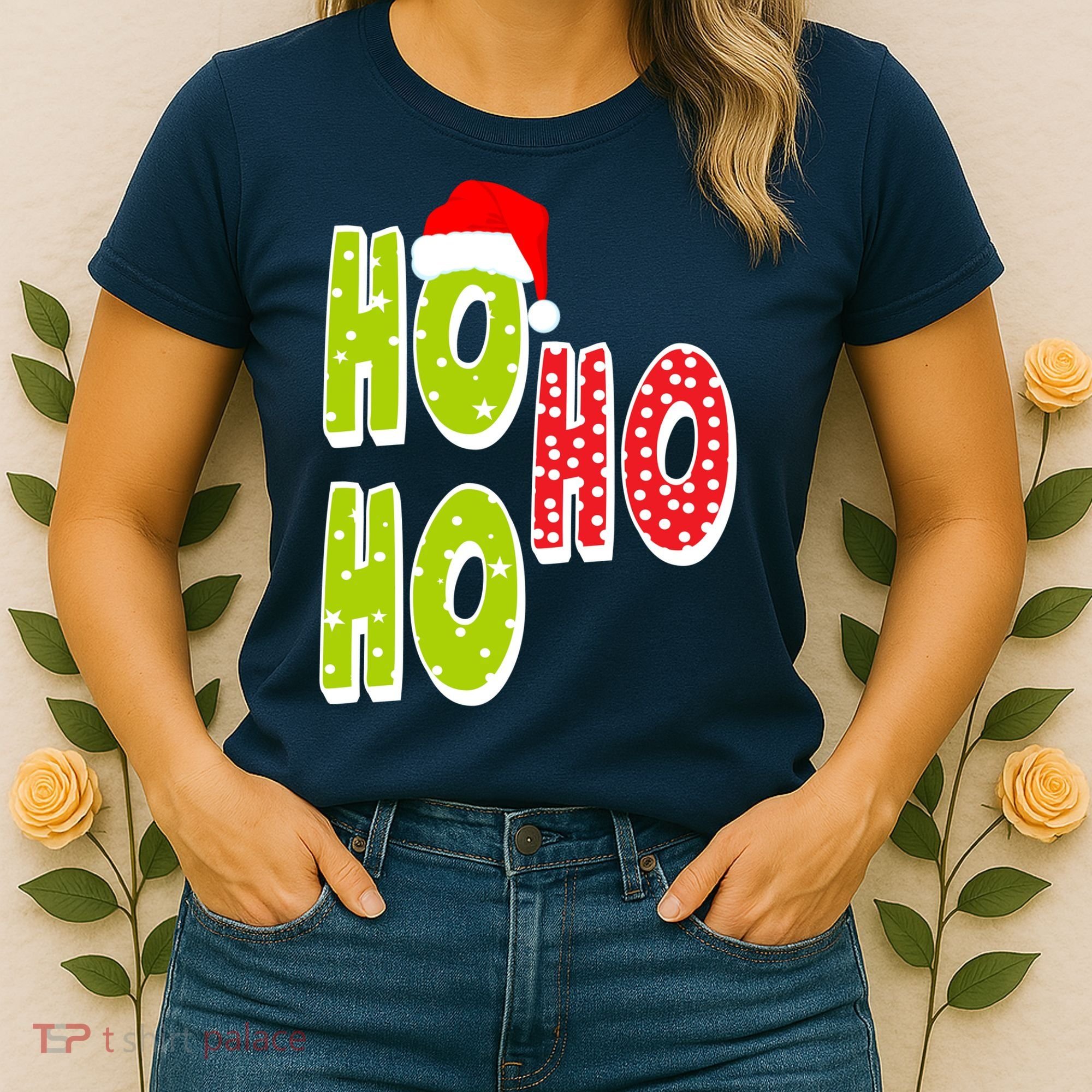 Ho Ho Ho Merry Christmas Festive Women's T-Shirt
