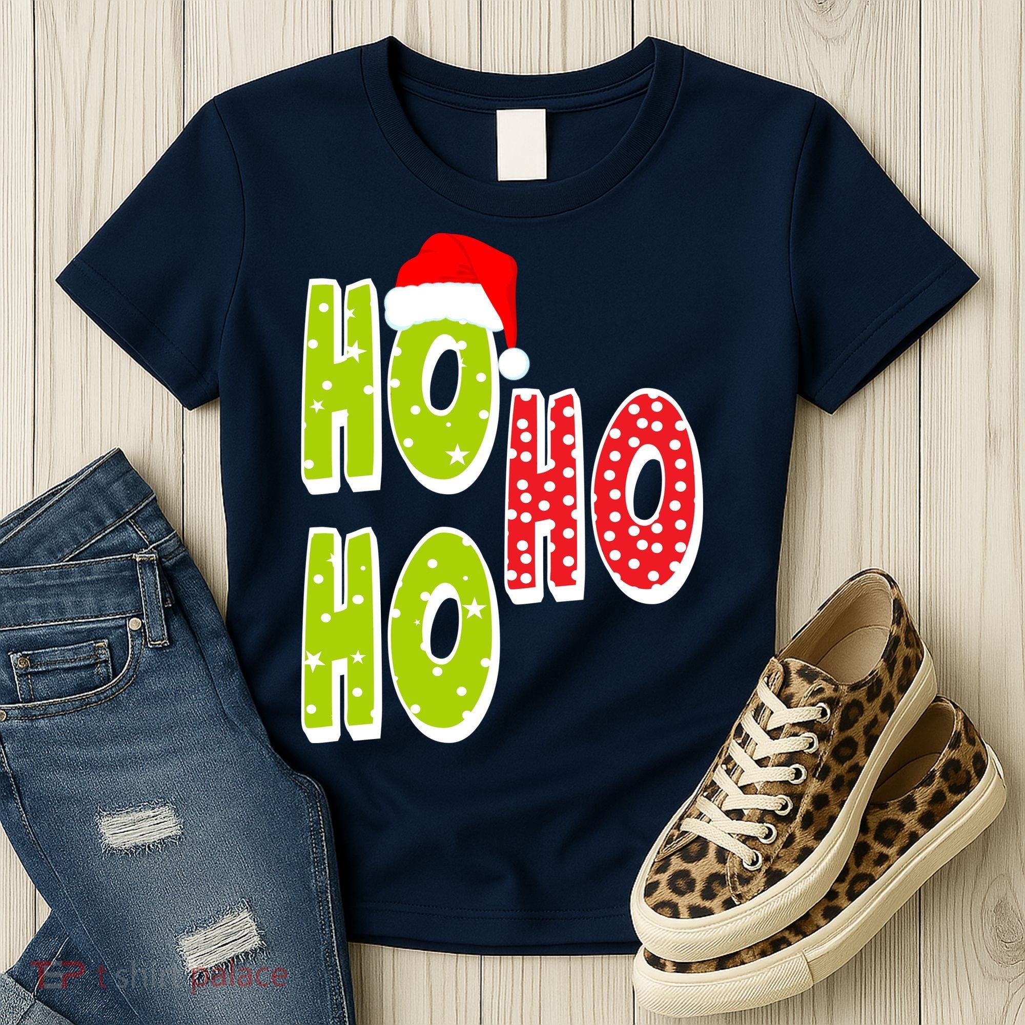 Ho Ho Ho Merry Christmas Festive Women's T-Shirt