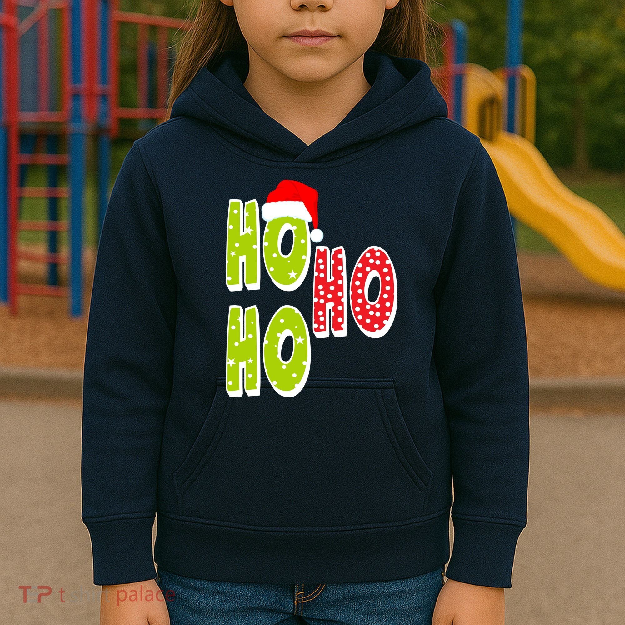 Ho Ho Ho Merry Christmas Festive Kids Hoodie