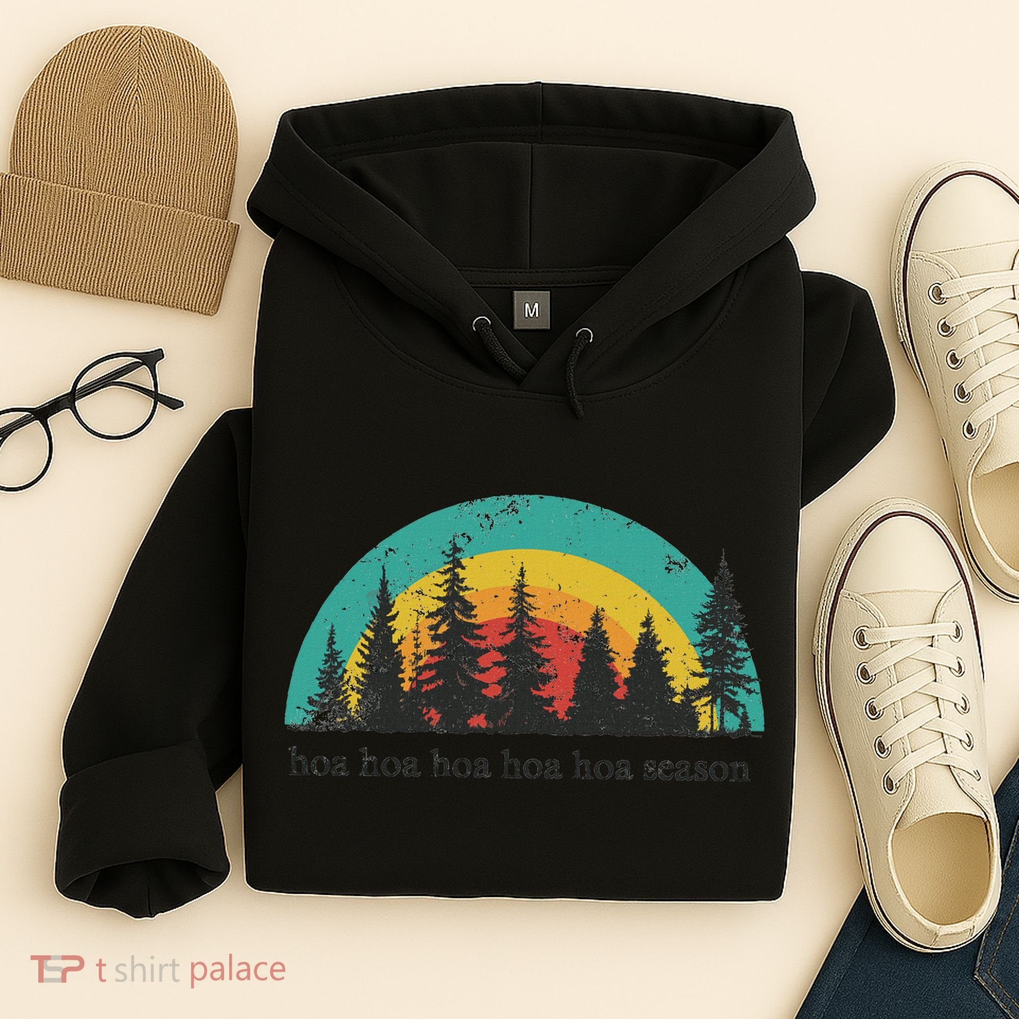 Hoa Hoa Hoa Hoa Hoa Cozy Season Twilight Lover Pine Forest Hoodie