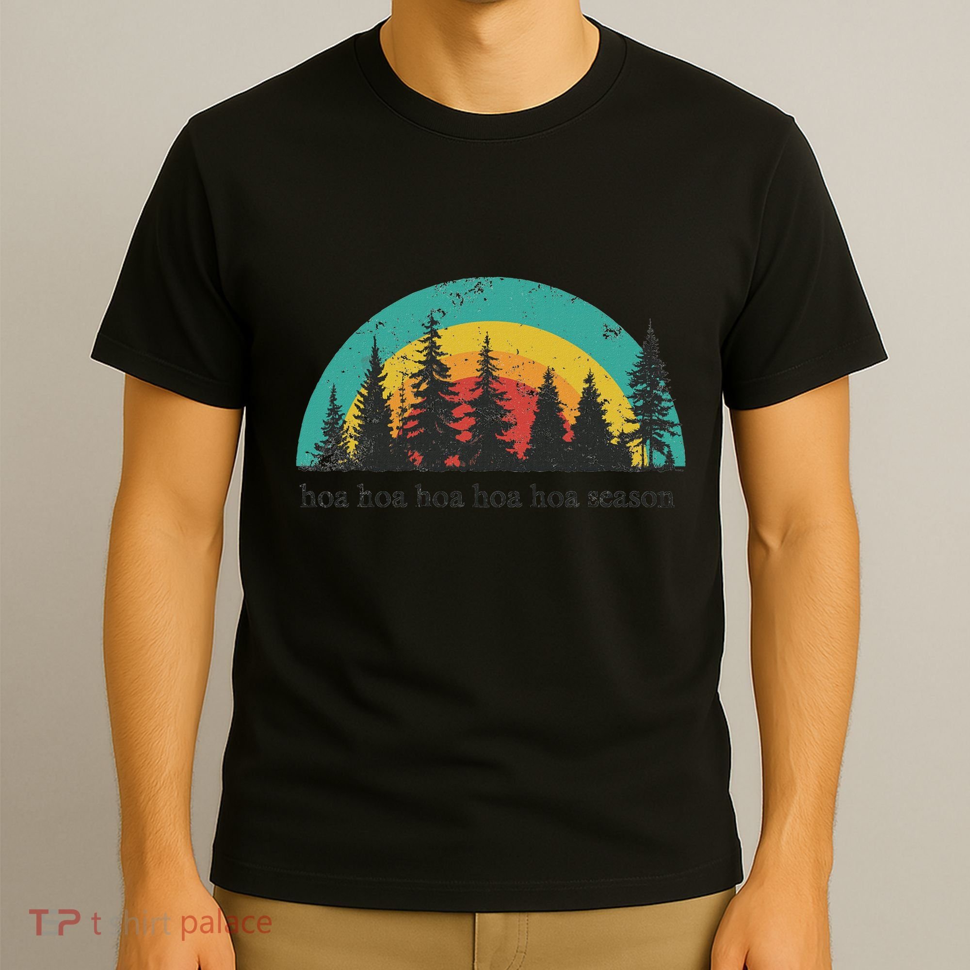 Hoa Hoa Hoa Hoa Hoa Cozy Season Twilight Lover Pine Forest T-Shirt