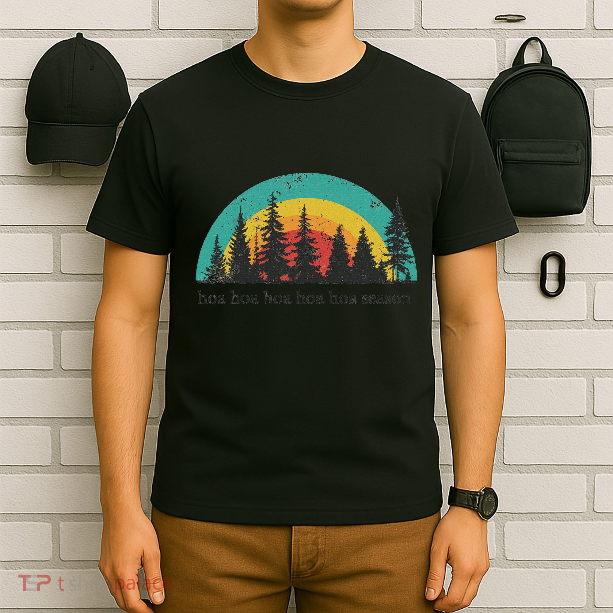 Hoa Hoa Hoa Hoa Hoa Cozy Season Twilight Lover Pine Forest T-Shirt