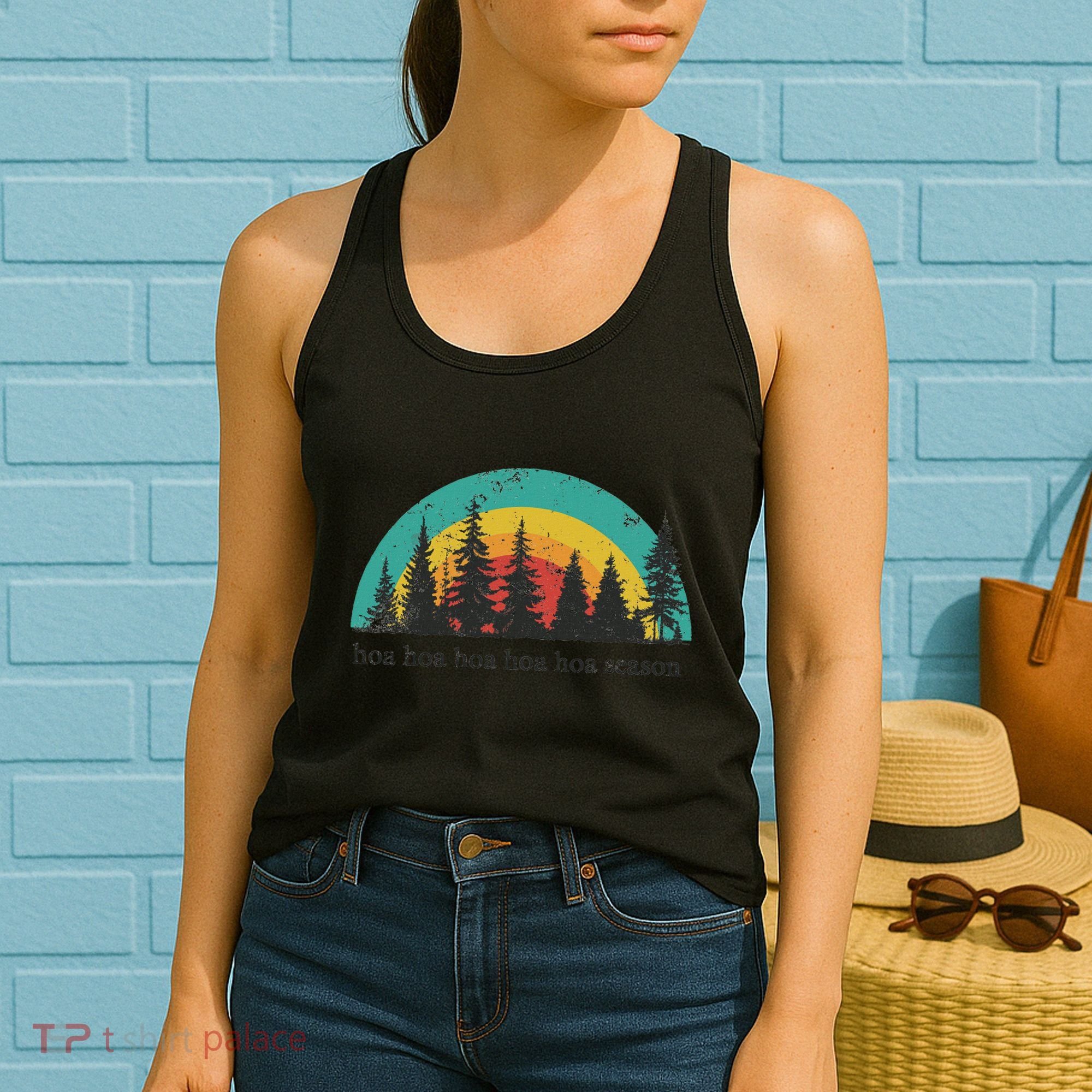 Hoa Hoa Hoa Hoa Hoa Cozy Season Twilight Lover Pine Forest Women's Tank Top