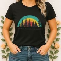 Hoa Hoa Hoa Hoa Hoa Cozy Season Twilight Lover Pine Forest Women's T-Shirt thumb 2