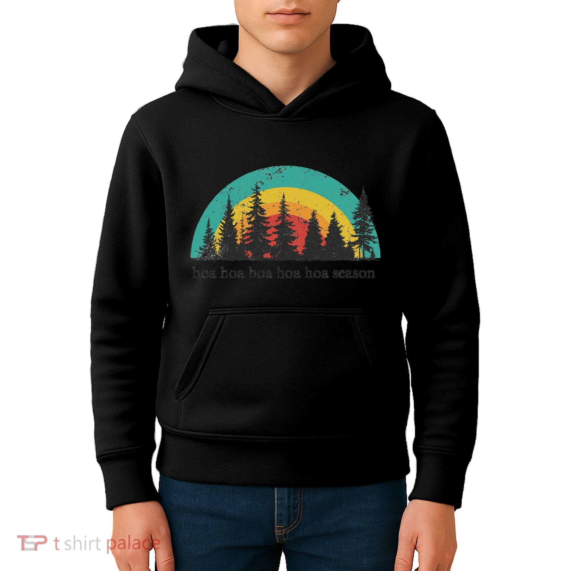 Hoa Hoa Hoa Hoa Hoa Cozy Season Twilight Lover Pine Forest Kids Hoodie