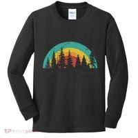 Hoa Hoa Hoa Hoa Hoa Cozy Season Twilight Lover Pine Forest Kids Long Sleeve Shirt thumb 0
