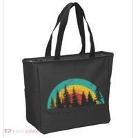 Hoa Hoa Hoa Hoa Hoa Cozy Season Twilight Lover Pine Forest Tote Bag thumb 2