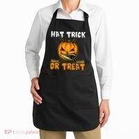 Halloween Hockey Hat Trick Or Treat Funny Apron thumb 2