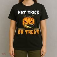 Halloween Hockey Hat Trick Or Treat Funny T-Shirt thumb 4