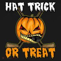 Halloween Hockey Hat Trick Or Treat Funny Women's Hoodie thumb 2