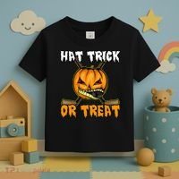 Halloween Hockey Hat Trick Or Treat Funny Toddler T-Shirt thumb 3
