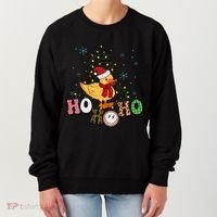 Ho Ho Ho Duck Funny Christmas Lights Gift Women's Sweatshirt thumb 0
