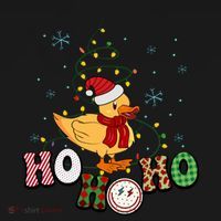 Ho Ho Ho Duck Funny Christmas Lights Gift Apron thumb 3
