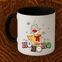 Ho Ho Ho Duck Funny Christmas Lights Gift Coffee Mug thumb 2