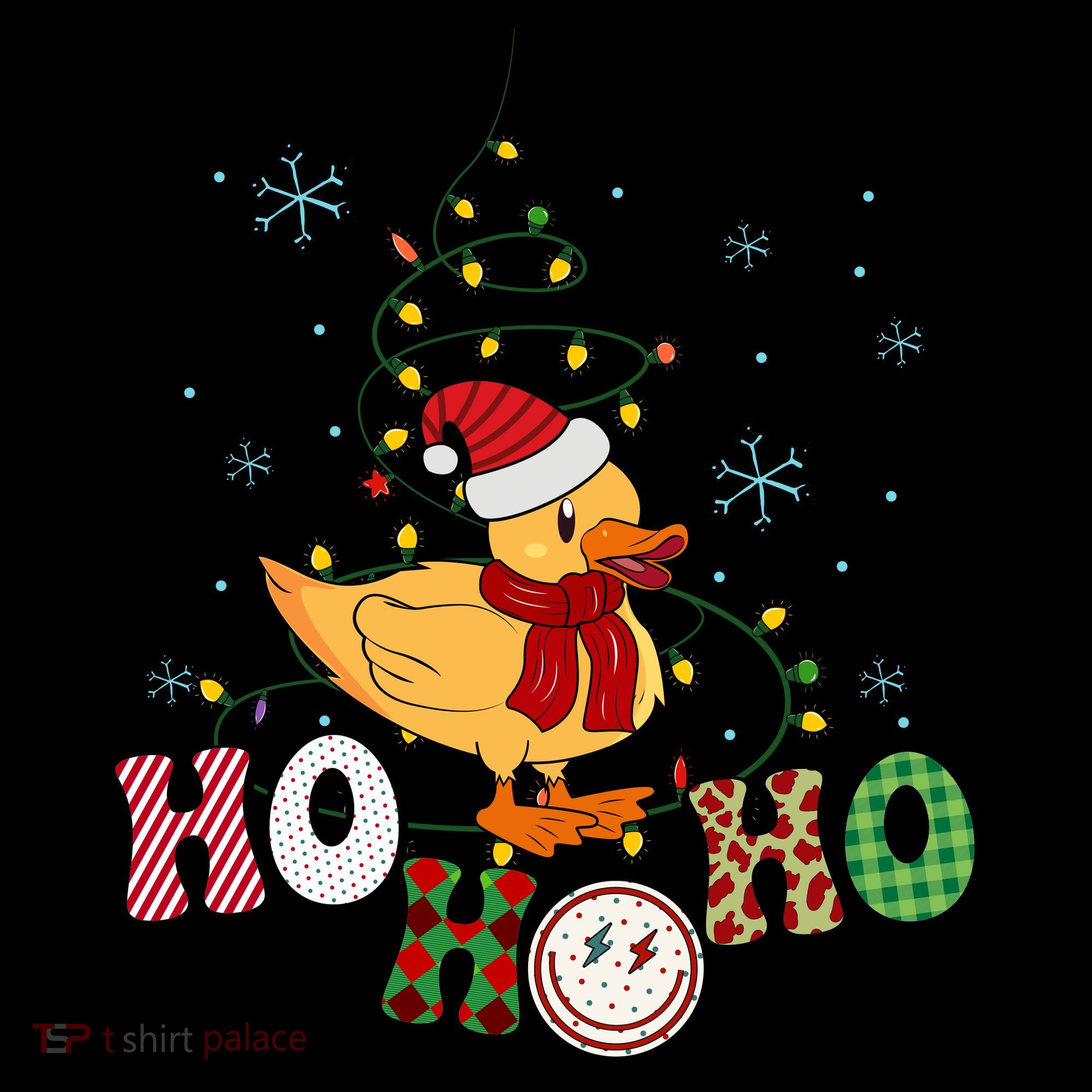 Ho Ho Ho Duck Funny Christmas Lights Gift Coffee Mug