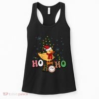 Ho Ho Ho Duck Funny Christmas Lights Gift Women's Tank Top thumb 0
