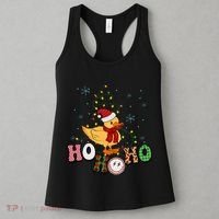 Ho Ho Ho Duck Funny Christmas Lights Gift Women's Tank Top thumb 3